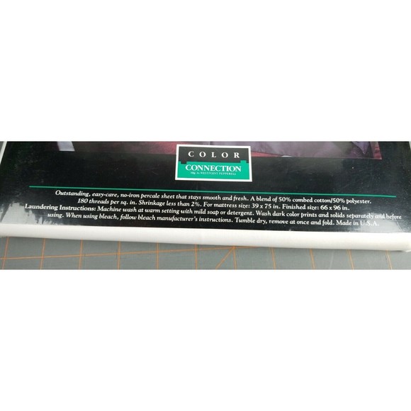 VINTAGE COLOR CONNECTION WESTPOINT White PEPPERELL TWIN XL TWIN SHEET 66X96 - Picture 2 of 8